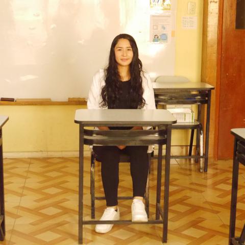 Kristin in classroom